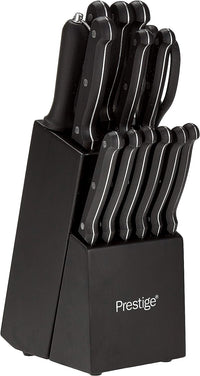 Prestige 15-Piece Knife Block Set | Stainless Steel Chef Knife Set for Kitchen with Blade Sharpner | PR52114