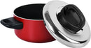 Prestige Classique Non-Stick Casserole 1.4 L / 16 cm | 3X Ultra Tough Cooking Pot with Stainless Steel Lid | Red - PR21541