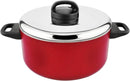 Prestige Classique Non-Stick Casserole 26 cm | 3X Ultra Tough Cooking Pot with Stainless Steel Lid | Red - PR15915