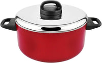 Prestige Classique Non-Stick Casserole 20 cm | 3X Ultra Tough Cooking Pot with Stainless Steel Lid | Red - PR15910
