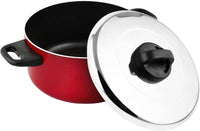 Prestige Classique Non-Stick Casserole 26 cm | 3X Ultra Tough Cooking Pot with Stainless Steel Lid | Red - PR15915