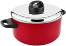 Prestige Classique Non-Stick Casserole 20 cm | 3X Ultra Tough Cooking Pot with Stainless Steel Lid | Red - PR15910
