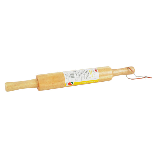 Prestige Wooden Rolling Pin | Great Control |Ergonomically Designed Handles | Brown - PR50185