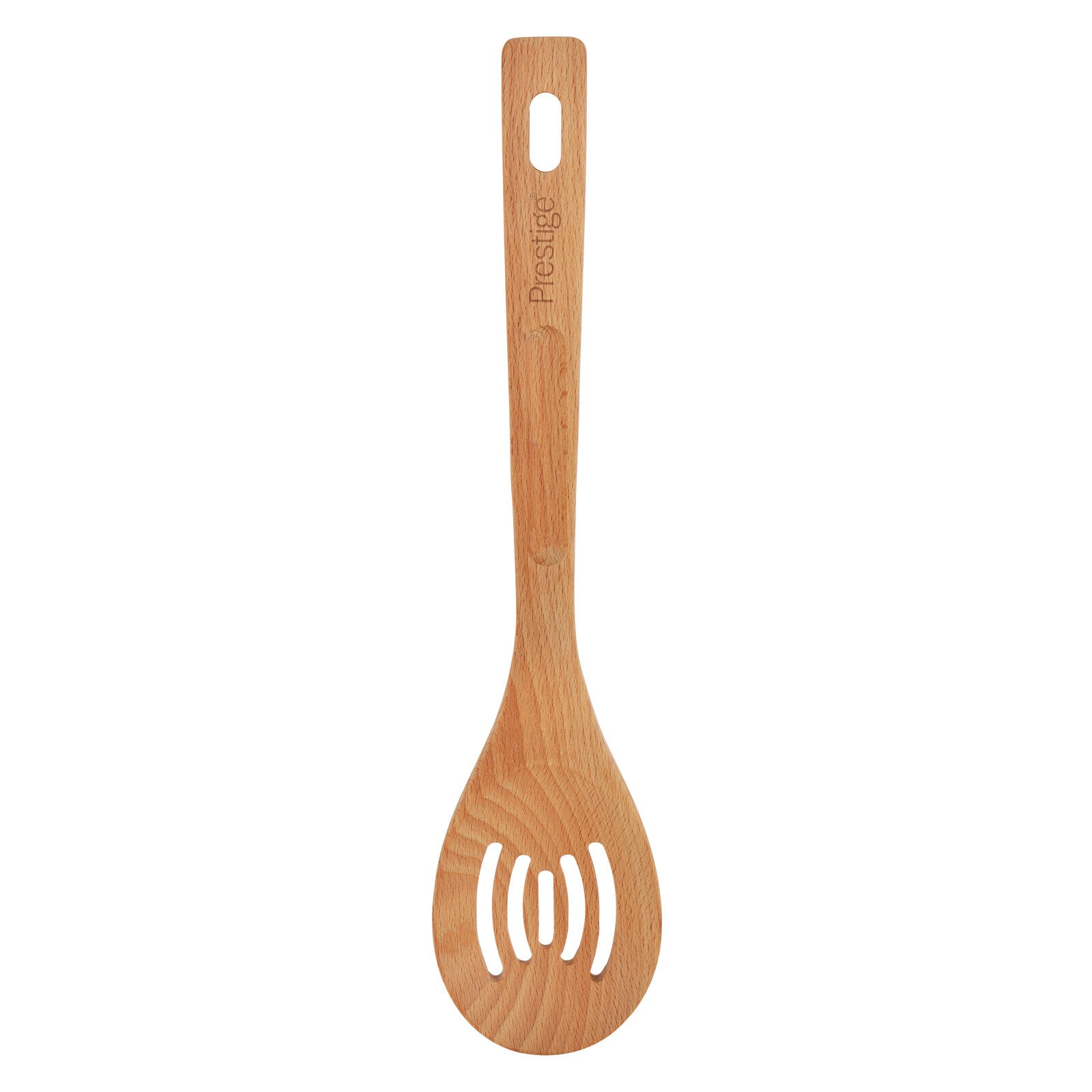 Prestige Wooden Slotted Spoon | Durable Tools Perfect for Nonstick Pan and Cookware | Brown - PR51173