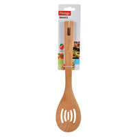 Prestige Wooden Slotted Spoon | Durable Tools Perfect for Nonstick Pan and Cookware | Brown - PR51173
