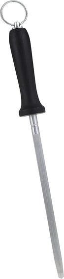Prestige Premium 8-Inch Knife Sharpener Rod – Hard Chrome-Plated Carbon Steel with White Polypropylene Handle, Sharpening Tool for Kitchen Knives, Professional Honing Rod | PR50519