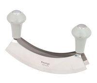 Prestige Professional Mezzaluna Knife | Stainless Steel Pizza Cutter | Silver & Gray - PR50522