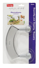 Prestige Professional Mezzaluna Knife | Stainless Steel Pizza Cutter | Silver & Gray - PR50522