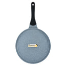 Prestige Cast Aluminium 26 CM Speckled Tawa | Long Lasting Non Stick Coating | Non Slip Bakelite Handle | Aluminium Induction base|Induction Compatible | PR15854 - Grey