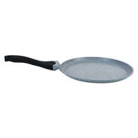Prestige Cast Aluminium 26 CM Speckled Tawa | Long Lasting Non Stick Coating | Non Slip Bakelite Handle | Aluminium Induction base|Induction Compatible | PR15854 - Grey
