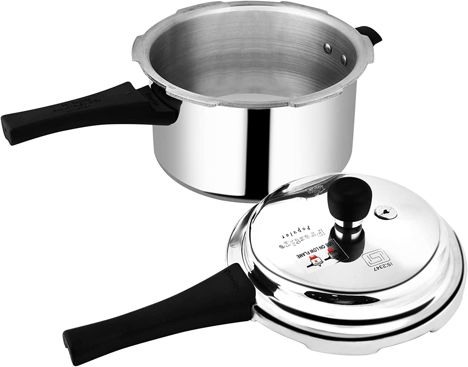 Prestige Popular Pressure Cooker 3 L | Aluminium Pressure Cooker | Silver - MPP23100