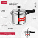Prestige Popular Pressure Cooker 3 L | Aluminium Pressure Cooker | Silver - MPP23100