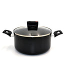 Prestige Safecook Nonstick Casserole 30 cm | Aluminum Cooking Pot with Glass Lid | Induction Compatible Cookware | PR22104 - Black