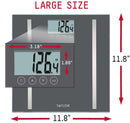 Taylor Digital Body Composition Scale, Bathroom Scale for Body Weight, Measures Body Fat, Body Water & Muscle Mass, 8 User Recognition, Normal & Athlete Modes, FSA HSA Eligible, 400 lb Capacity, Black