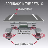 Taylor Digital Body Composition Scale, Bathroom Scale for Body Weight, Measures Body Fat, Body Water & Muscle Mass, 8 User Recognition, Normal & Athlete Modes, FSA HSA Eligible, 400 lb Capacity, Black