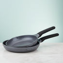 Prestige Essentials 4x Ultra Touch Twin Fry Pan Set of 24cm and 28cm | Non-Stick Granite Coated Frying Pan | PR81169