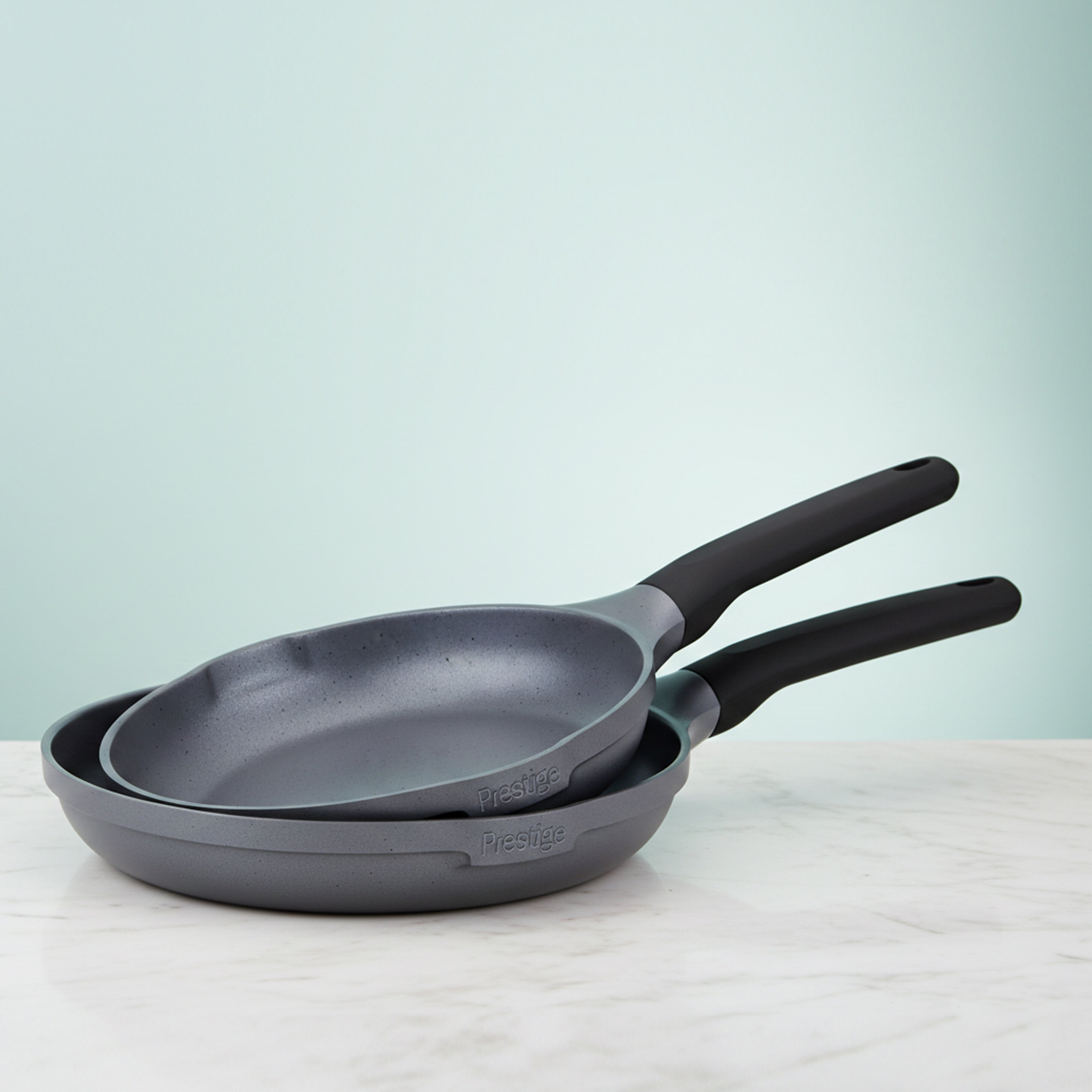 Prestige Essentials 4x Ultra Touch Twin Fry Pan Set of 24cm and 28cm | Non-Stick Granite Coated Frying Pan | PR81169