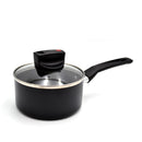 Prestige Safecook Nonstick Saucepan 18 cm | Aluminum Saucepan with Glass Lid | PR22097 - Black