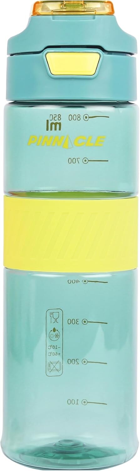 Winsor Pinnacle Pulse Winsor Hydration Bottle (650ML,Blue) | Motivational Water Bottle with One Hand Operation, Hydration Tracker & Flip Top Lid | BPA Free | Ideal for School, Office, Sport, College, Home.