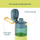 Winsor Pinnacle Pulse Winsor Hydration Bottle (650ML,Blue) | Motivational Water Bottle with One Hand Operation, Hydration Tracker & Flip Top Lid | BPA Free | Ideal for School, Office, Sport, College, Home.