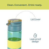 Winsor Pinnacle Pulse Winsor Hydration Bottle (650ML,Blue) | Motivational Water Bottle with One Hand Operation, Hydration Tracker & Flip Top Lid | BPA Free | Ideal for School, Office, Sport, College, Home.