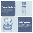 Winsor Pinnacle Quench Hydration Bottle (850ML,Blue) |Motivational Water Bottle with Sipper, One-Handed Operation, Hydration Tracker & Flip Top Lid | Ideal for School, Office, Sport, College, Home,Travel