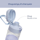 Winsor Pinnacle Pulse Hydration Bottle (650ML,Lavender) | Motivational Water Bottle with One Hand Operation, Hydration Tracker &Flip Top Lid | BPA Free | Ideal for School, Office, Sport,College, Home.