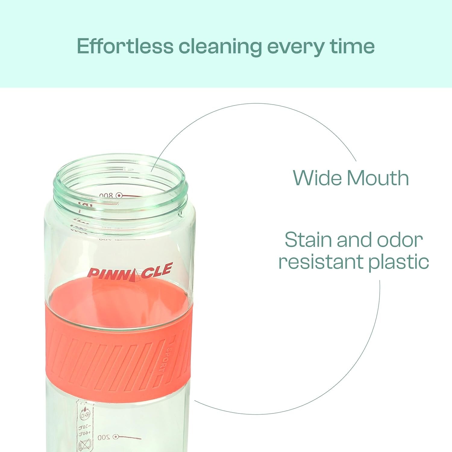 Winsor Pinnacle Pulse Hydration Bottle (850ML,Mint) | Motivational Water Bottle with One Hand Operation, Hydration Tracker & Flip Top Lid | BPA Free | Ideal for School, Office, Sport,College, Home.