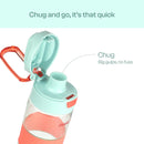 Winsor Pinnacle Pulse Hydration Bottle (850ML,Mint) | Motivational Water Bottle with One Hand Operation, Hydration Tracker & Flip Top Lid | BPA Free | Ideal for School, Office, Sport,College, Home.