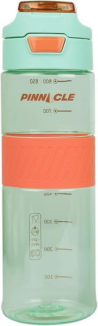 Winsor Pinnacle Pulse Hydration Bottle (850ML,Mint) | Motivational Water Bottle with One Hand Operation, Hydration Tracker & Flip Top Lid | BPA Free | Ideal for School, Office, Sport,College, Home.