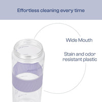 Winsor Pinnacle Pulse Hydration Bottle (650ML,Lavender) | Motivational Water Bottle with One Hand Operation, Hydration Tracker &Flip Top Lid | BPA Free | Ideal for School, Office, Sport,College, Home.