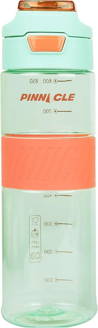 Winsor Pinnacle Pulse Hydration Bottle (650ML,Mint) | Motivational Water Bottle with One Hand Operation, Hydration Tracker & Flip Top Lid | BPA Free | Ideal for School, Office, Sport,College, Home.
