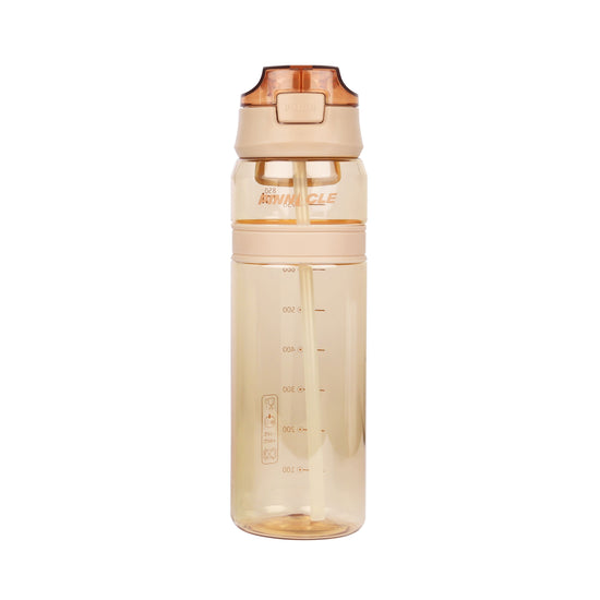 Winsor Pinnacle Quench Hydration Bottle (850ML,Peach) |Motivational Water Bottle with Sipper, One-Handed Operation, Hydration Tracker & Flip Top Lid | Ideal for School, Office, Sport, College, Home,Travel