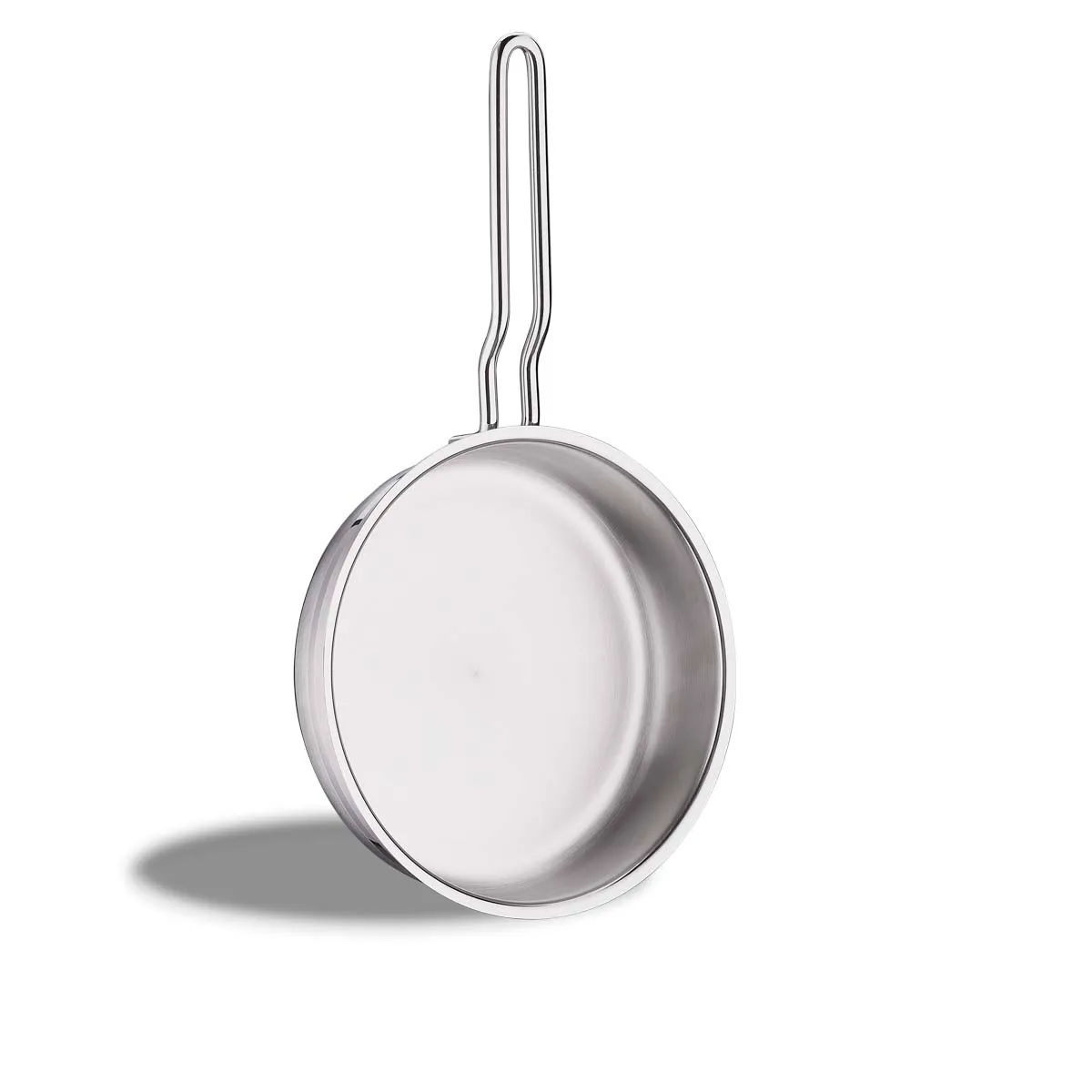 Korkmaz Astra2 Frypan 26X6.5 Cm / 3.35 Ltr | Stainless Steel Frying Pan | Induction Compatible Tri-Ply Bottom Cookware | Silver - KA2044