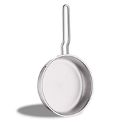 Korkmaz Astra2 Frypan 26X6.5 Cm / 3.35 Ltr | Stainless Steel Frying Pan | Induction Compatible Tri-Ply Bottom Cookware | Silver - KA2044