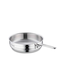 Korkmaz Astra2 Frypan 26X6.5 Cm / 3.35 Ltr | Stainless Steel Frying Pan | Induction Compatible Tri-Ply Bottom Cookware | Silver - KA2044