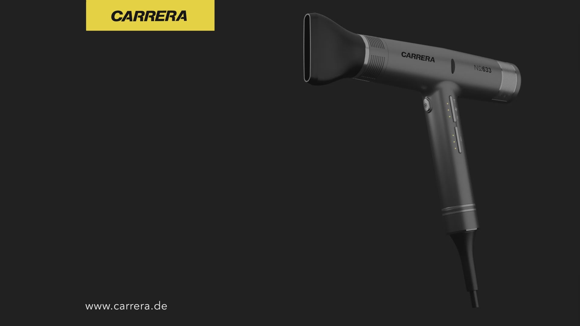 CARRERA BLDC Hair Dryer No 633-110,000 RPM Brushless Motor, 2000W Power Boost, Magnetic Styling Nozzle & Diffuser, Auto-Clean Function, Lightweight Design