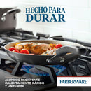 Farberware Cookstart Diamond Max Nonstick Cookware | Pots and Pans Set with Glass Lids | Non-Stick Cookware Set 15 Piece - Pewter