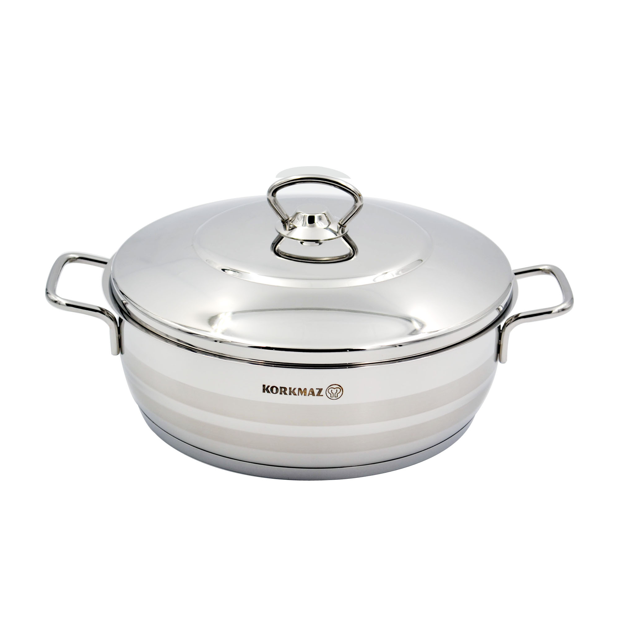 Astra Stainless steel Low Casserole 24x8 cm / 3.6 l.