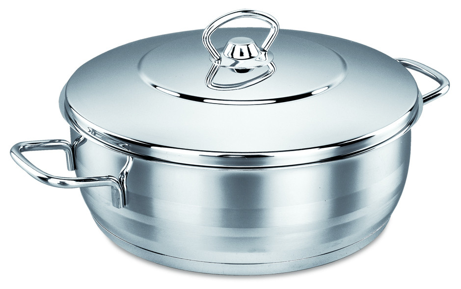 Mega Stainless steel Extra Low Casserole 32x9 cm / 7.5 l.